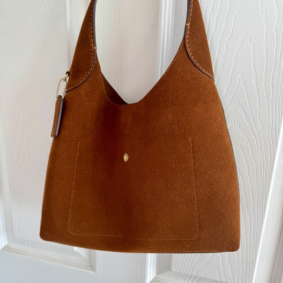 Coach Brooklyn 28 in Warm Brown Suede - Picture 2 of 6